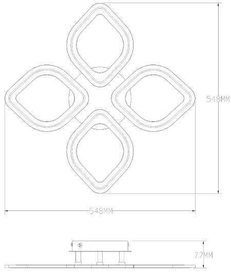 Zuma Line MS236040R-BK-LED Dimmelhető lámpa ILLUMIA LED/30W/230V 3000-6000K fekete + távirányító