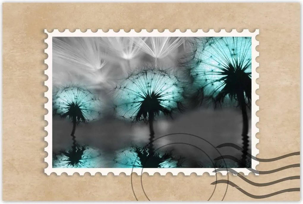 Poszterek 90x60 Türkiz pitypangok Víz