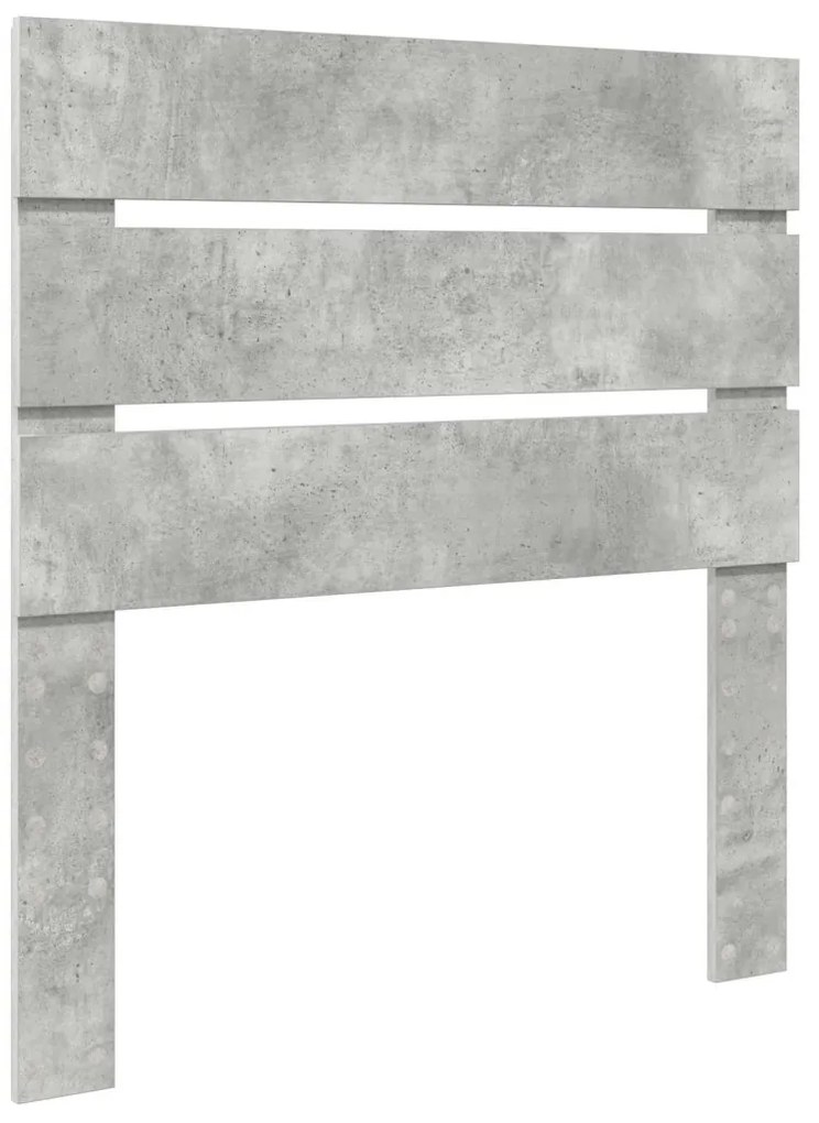 vidaXL Ágykeret fiókkal fejtámlával Beton Szürke 90 x 200 cm Faanyag