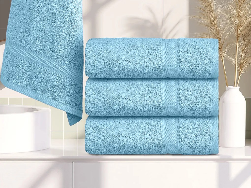 CLARYSSE ELEGANCE törölköző 60x110 cm világoskék, 100% pamut