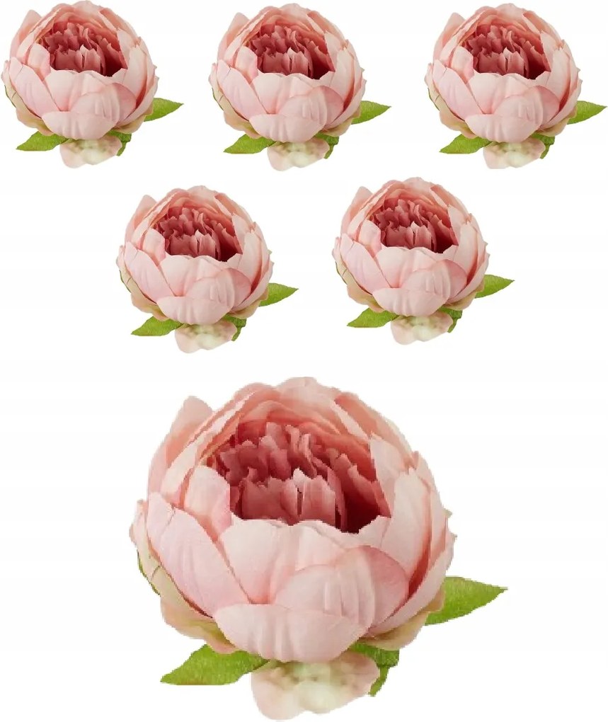 6x Bazsarózsa Termék Virágfej Peónia Virág Művirág