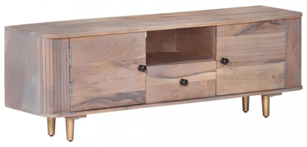 tömör akácfa TV-szekrény 118 x 30 x 40 cm