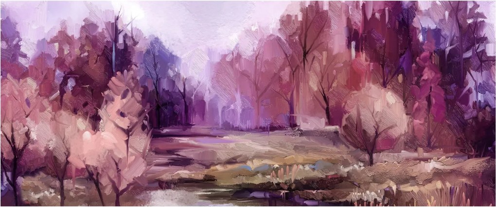 Kép - Őszi tájképfestés (120x50 cm)