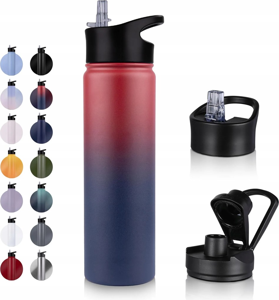 Umbfun Szigetelt vizes palack 750 ml 2 fedél