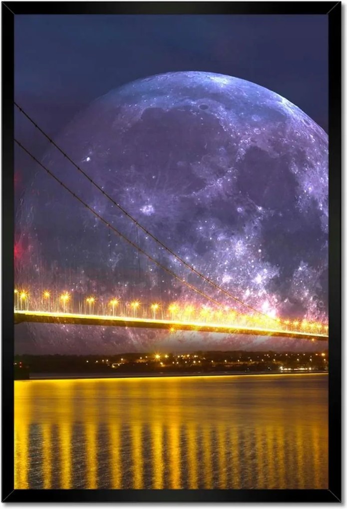 Poszterek keretben 40x60 Méltóságteljes hold híd