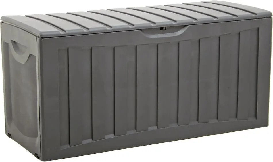 vidaXL fekete polipropilén tárolóláda 118 x 53 x 57 cm