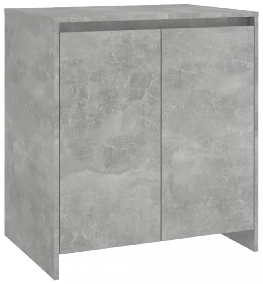 betonszürke szerelt fa tálalószekrény 70x41x75 cm