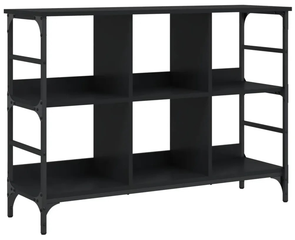 fekete szerelt fa tálalószekrény 102 x 32 x 73,5 cm