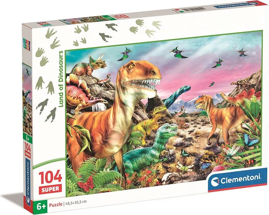 Dinoszaurusz Land Of 104 db-os puzzle Clementoni