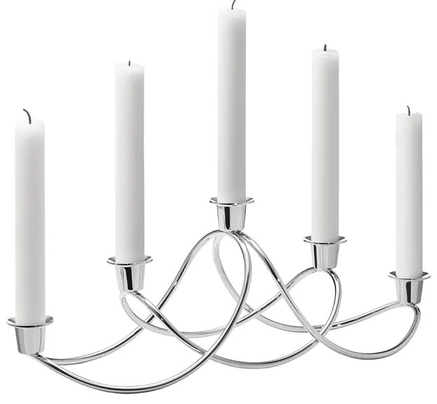 Gyertyatartó 5 gyertyához Harmony, rozsdamentes acél - Georg Jensen