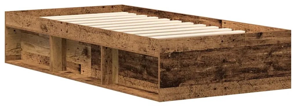 antik fa szerelt fa ágykeret matrac nélkül 100x200 cm