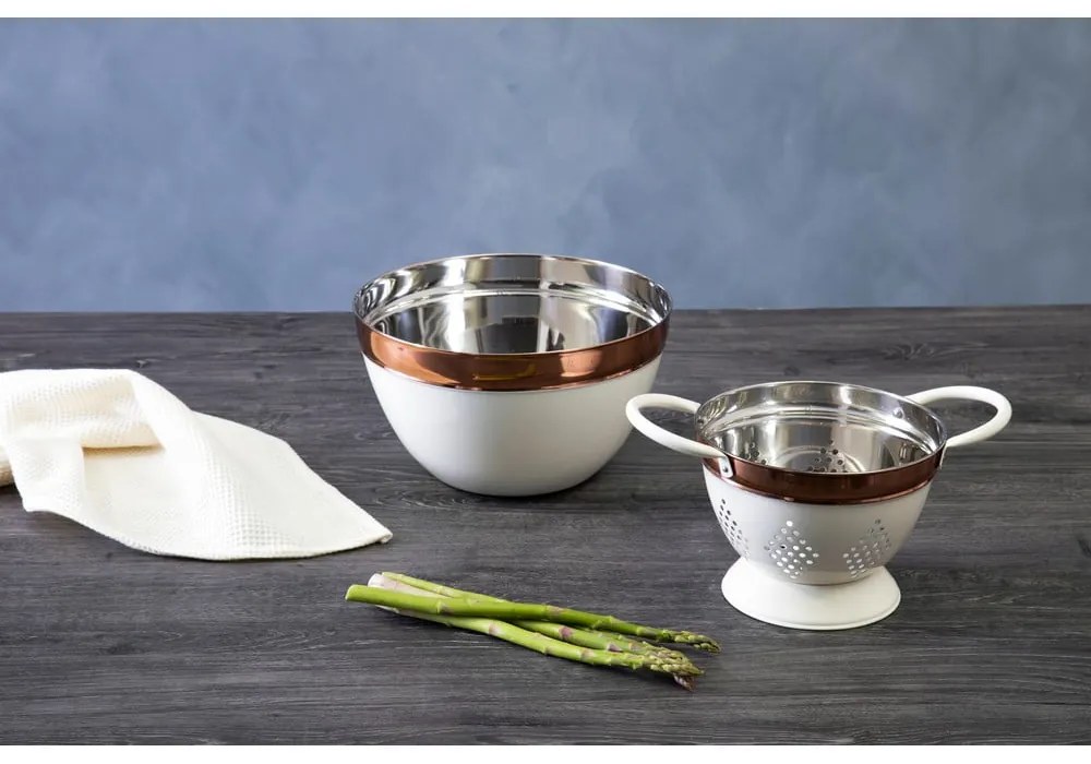 Rézszínű-bézs rozsdamentes acél tál ø 26 cm Prescott – Premier Housewares