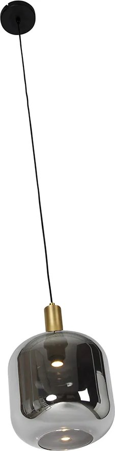 Függőlámpa fekete arannyal és füstüveggel, PUCC izzóval - Zuzanna