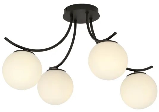 Felületre szerelhető csillár BOSTON 4xE14/10W/230V fekete