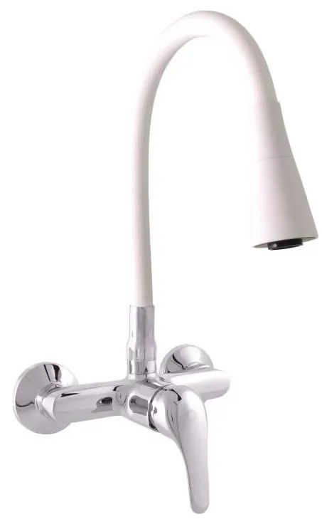 RAV Slezák SA002.5/13CB - Mosogatócsaptelep SAZAVA 32,3 cm fehér/fényes króm
