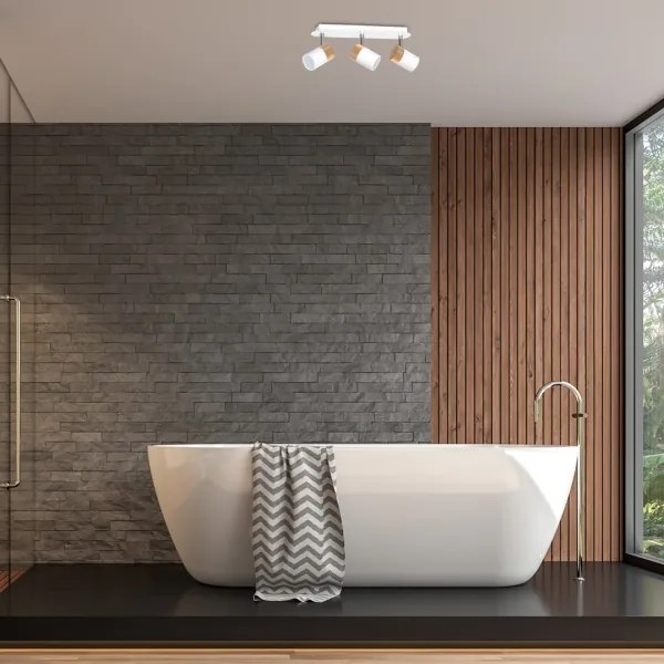 spotlámpa JOKER WHITE WOOD 3xGU10/8W/230V