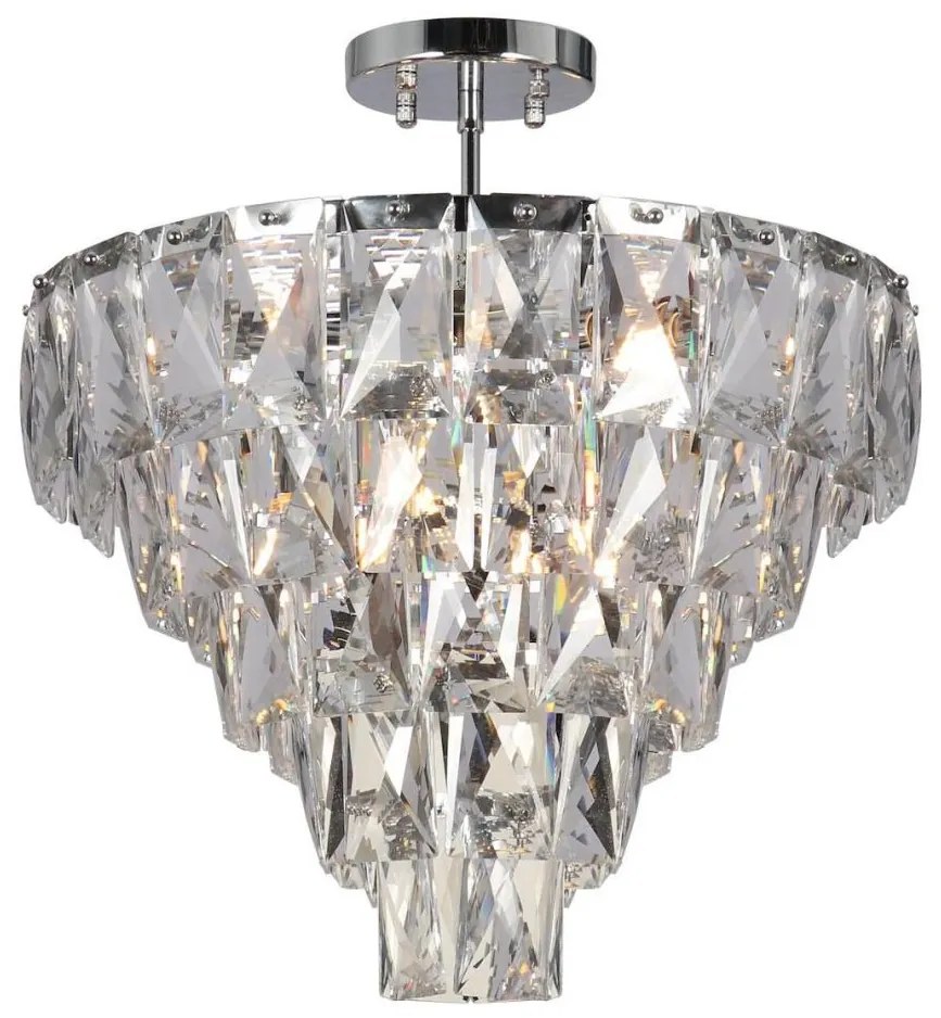 Csillár CHELSEA 6xE14/40W/230V átm. 50 cm fényezett króm