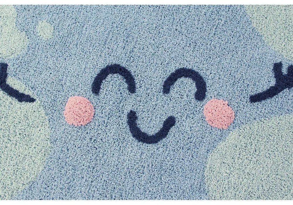 Kék mosható kézi szövésű pamut gyerek szőnyeg ø100 cm Big Big World – Lorena Canals