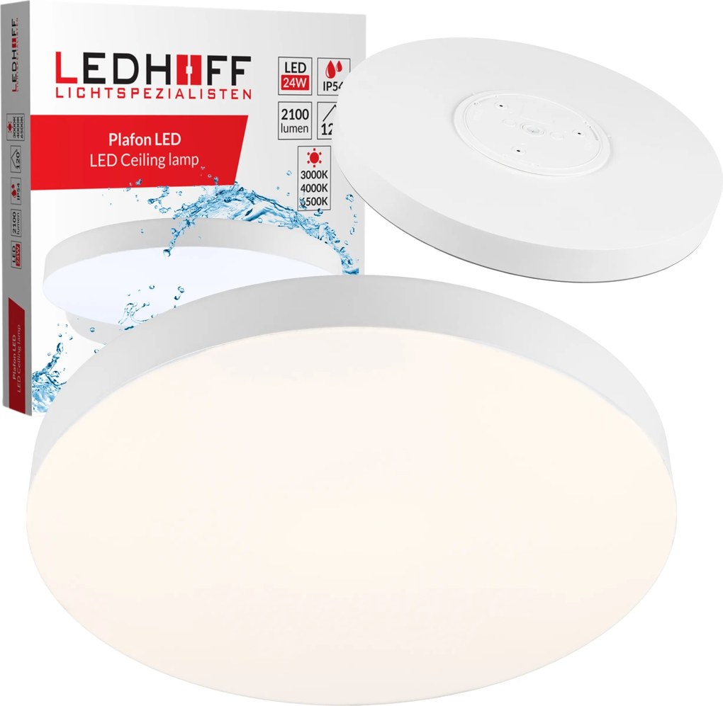 Mennyezeti Led lámpa fürdőszoba IP54 24W 3 színben fény kerek lámpa 30cm