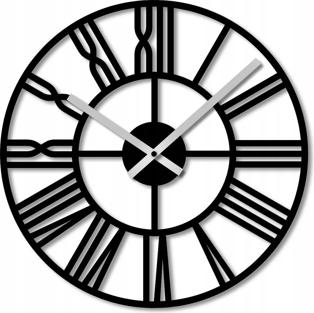 Falióra 60cm Fa Falióra Nagy Fekete Klasszikus Kerek