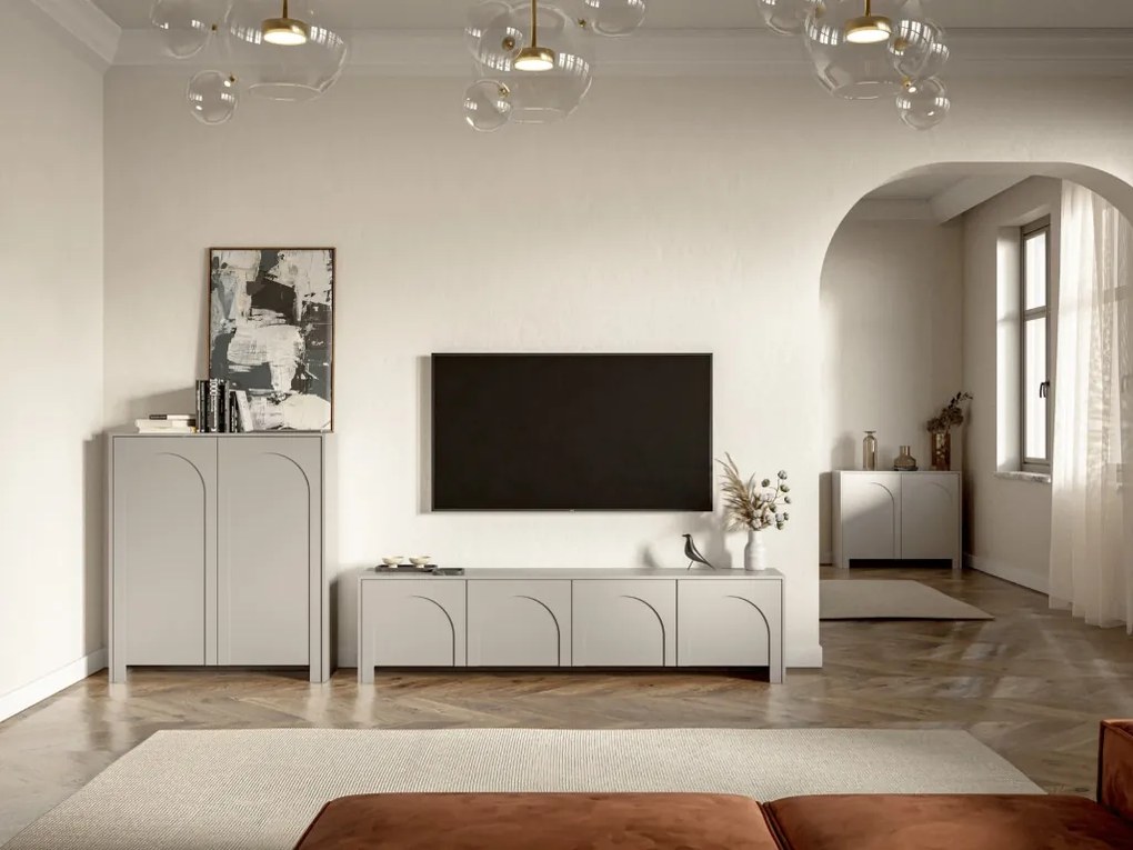 Comodă Arco cu 2 uși – design elegant, finisaj cașmir