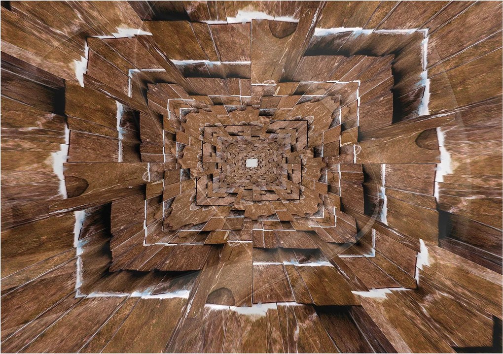 Fotótapéta Geometrikus illúzió a végtelen fa alagút 250x175 +ragasztó