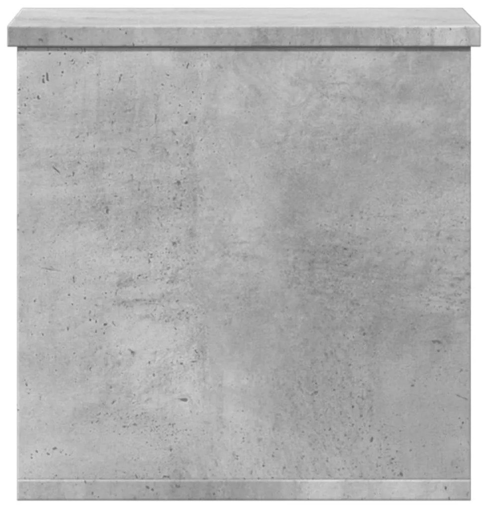betonszürke szerelt fa tárolóláda 30 x 35 x 35 cm