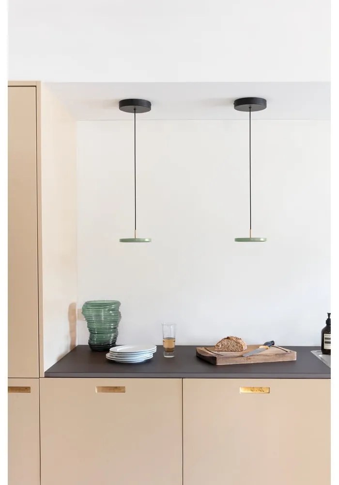 Világoszöld LED függőlámpa fém búrával ø 15 cm Asteria Micro – UMAGE