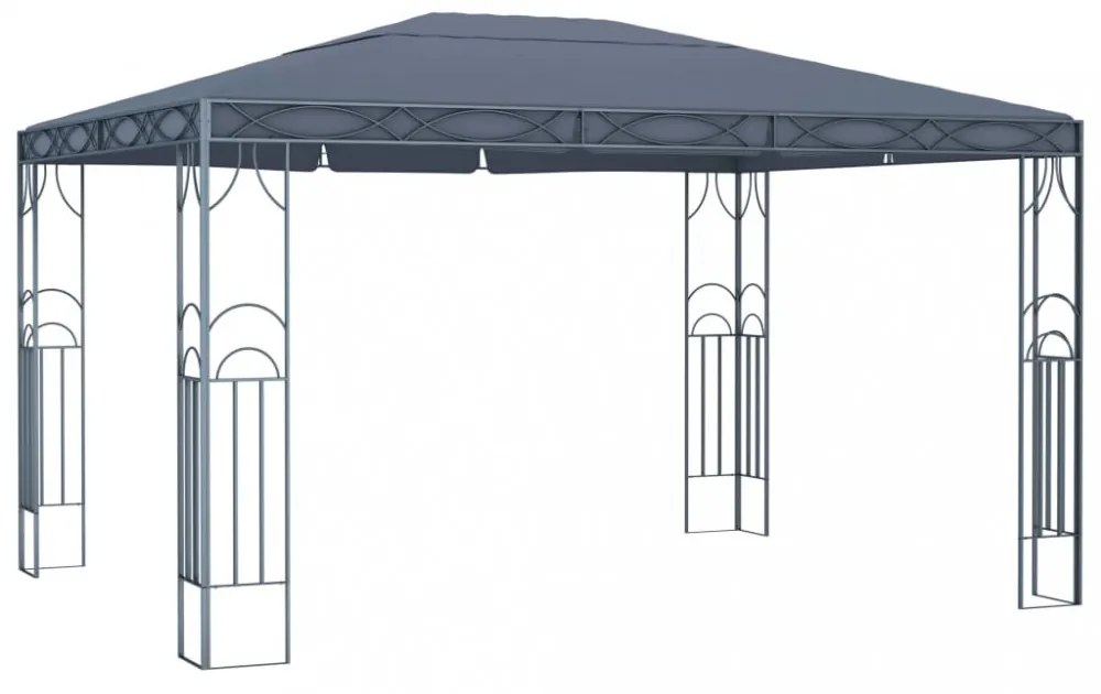 antracitszürke pavilon 400 x 300 cm