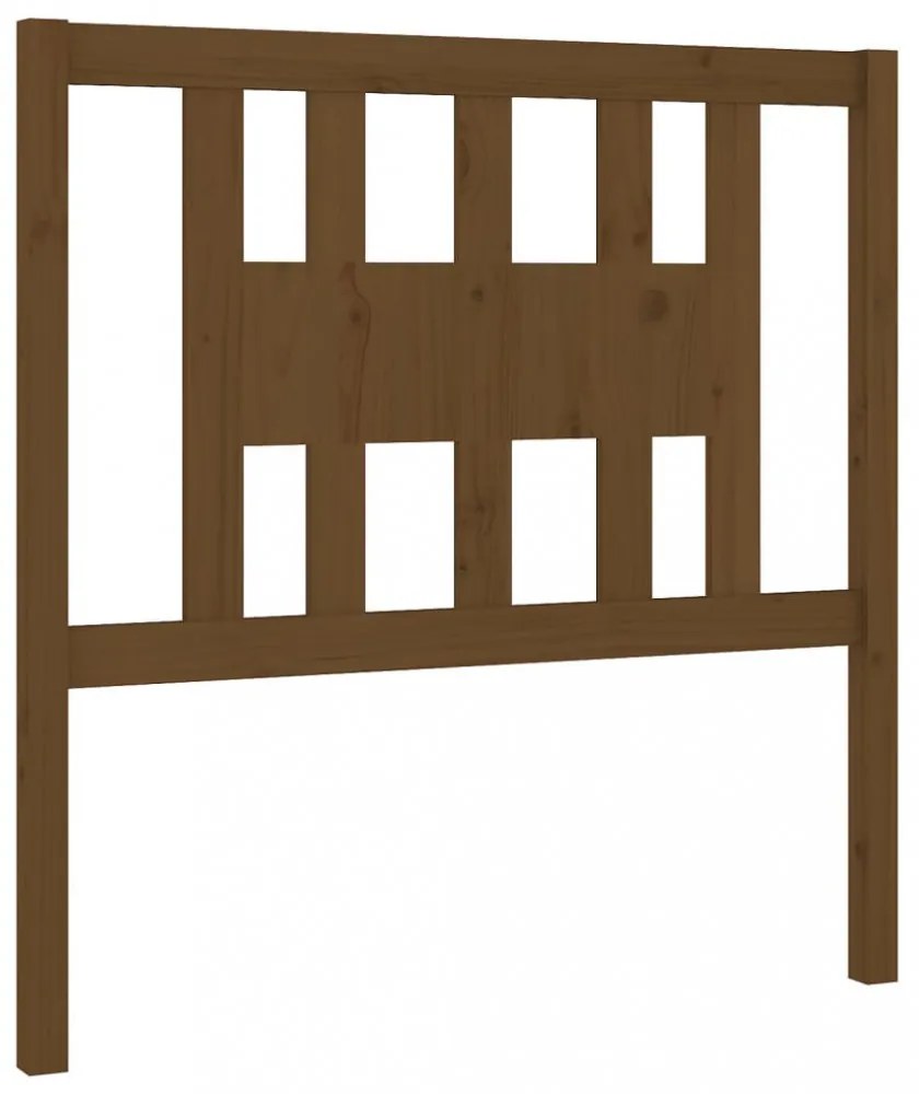 mézbarna tömör fenyőfa fejtámla 96 x 4 x 100 cm