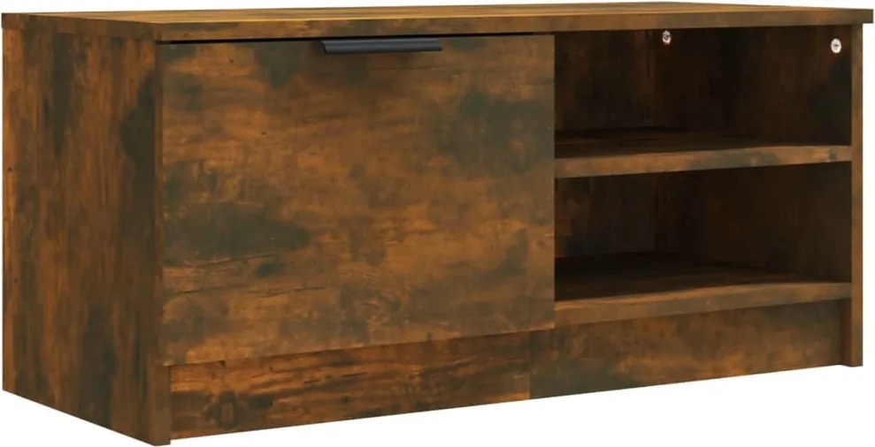 vidaXL füstös tölgyszínű szerelt fa TV-szekrény 80 x 35 x 36,5 cm