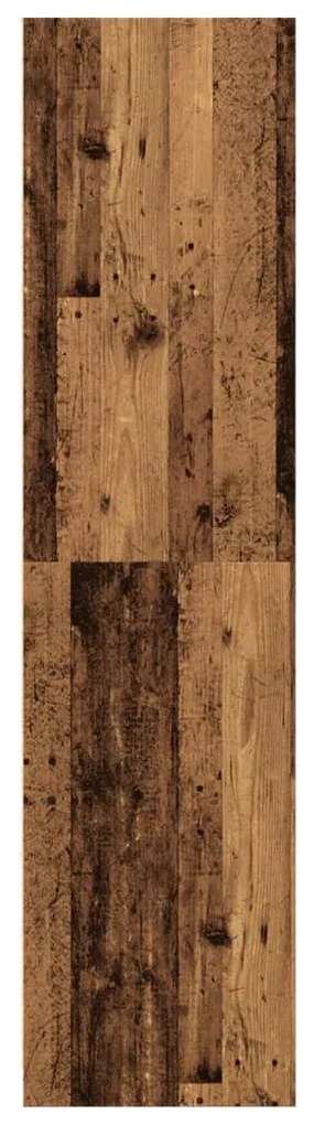 antik fa színű szerelt fa ruhásszekrény 50 x 50 x 200 cm