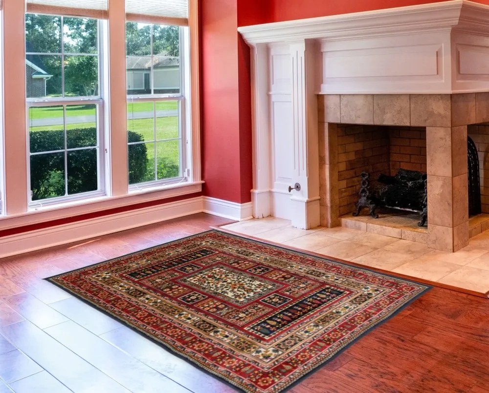 Klasszikus szőnyeg Sötét kék BAQI 150x225 Perzsa szőnyeg