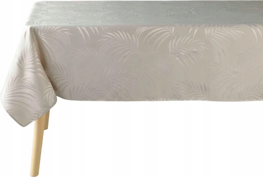 Abrosz asztalra bézs jacquard Levélben 140x240 cm