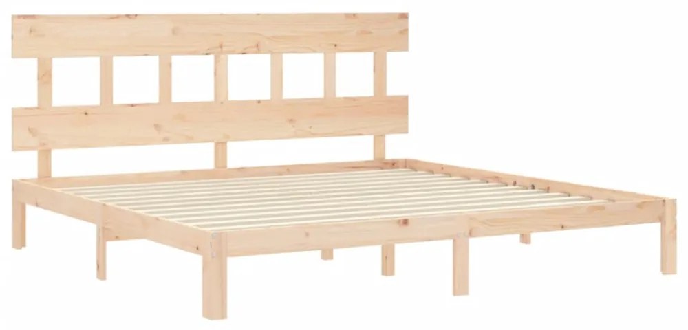 tömör fa ágykeret fejtámlával Super King Size