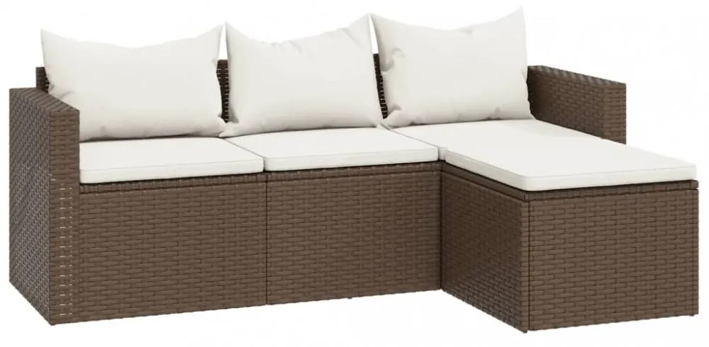 barna polyrattan kerti ülőgarnitúra