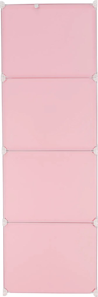 Gyerek moduláris szekrény, rózsaszín/gyerek minta, NURMI