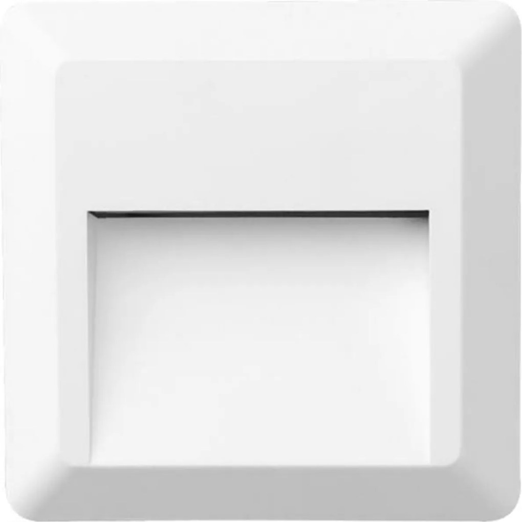 Aca Lighting Led kültéri fali lámpa, négyzet alakú, fehér, 230V Ac, IP65, 1,5W