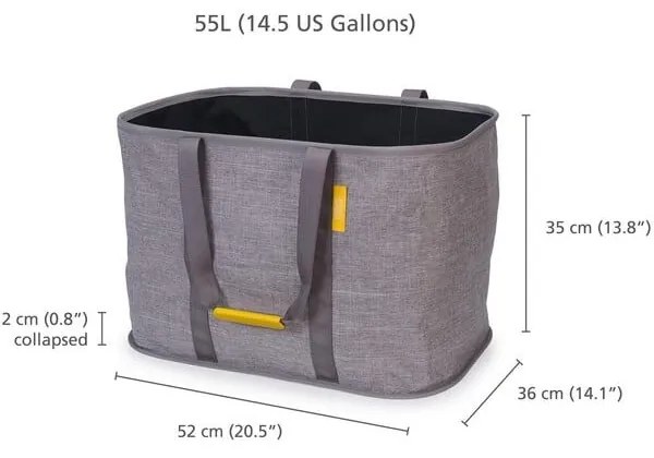 Szürke textil összehajtható szennyeskosár 55 l Hold-All Max – Joseph Joseph