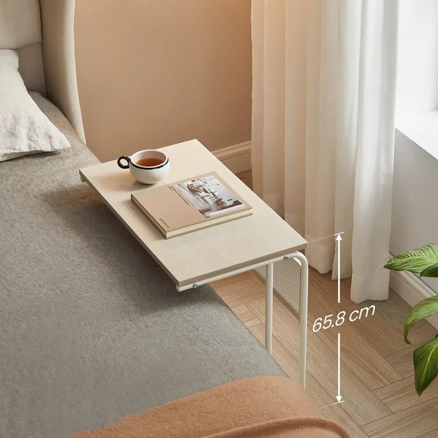 C-alakú kerekes oldalasztal 55x34x66cm bézs