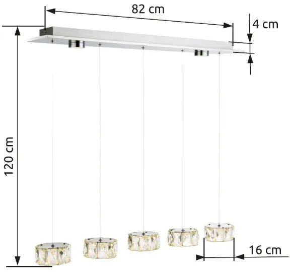 Globo 49350-52H - LED Csillár zsinóron AMUR LED/52W/230V 4000K