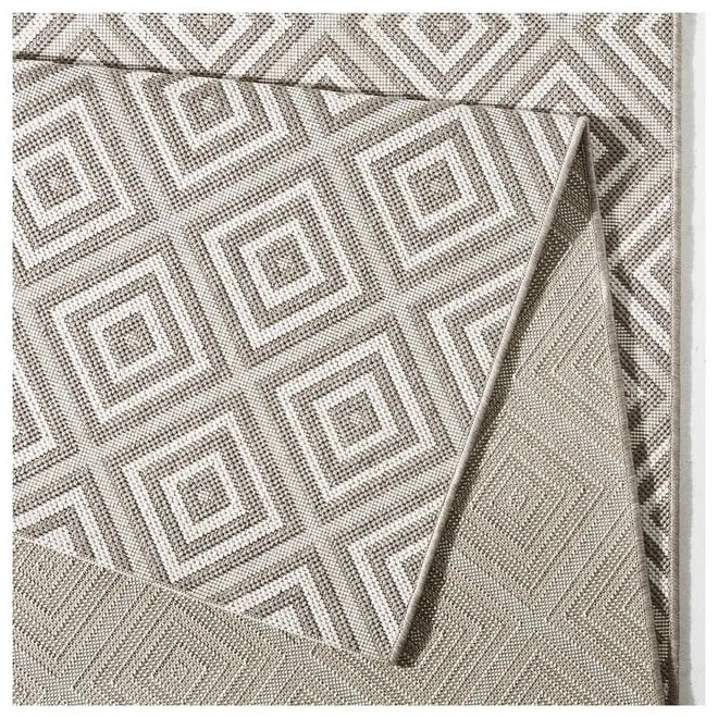 Karo szürke kültéri szőnyeg, 140 x 200 cm - NORTHRUGS