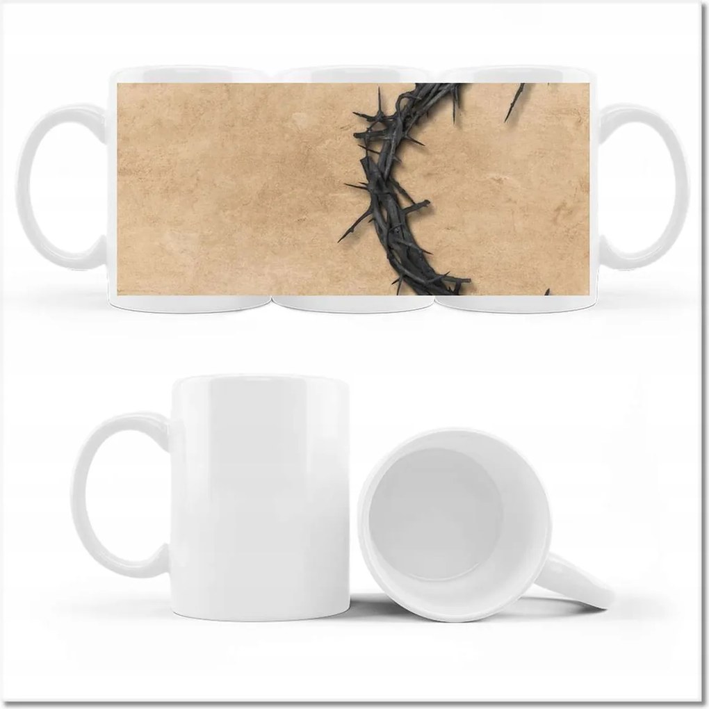 Nyomott mintás bögre Töviskorona Tövisek