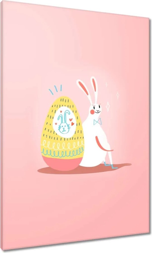 Vászonkép 70x100 Nyúl Húsvét