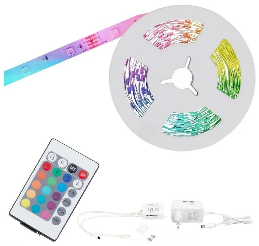 Brilo Brilo - LED RGB Dimmelhető szalag 11,5m LED/24W/230V + távirányító BL1221