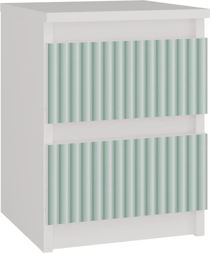 MIX M2 ARTEO éjjeliszekrény, 30x40x30 cm, fehér-mentazöld