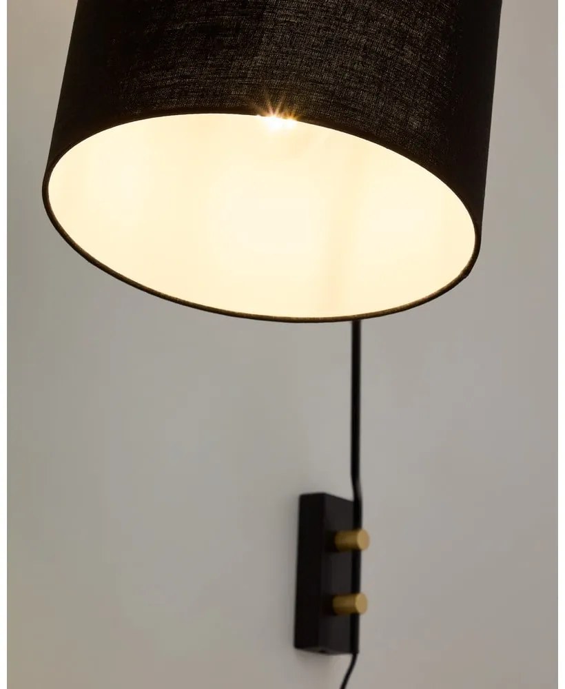 Fekete fali lámpa ø 25 cm Jex – Kave Home