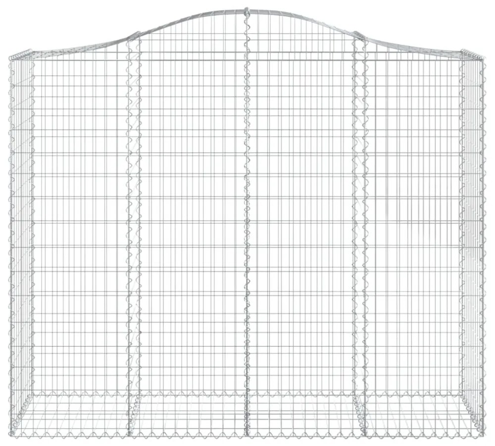 íves horganyzott vas gabion kosár 200x50x160/180 cm