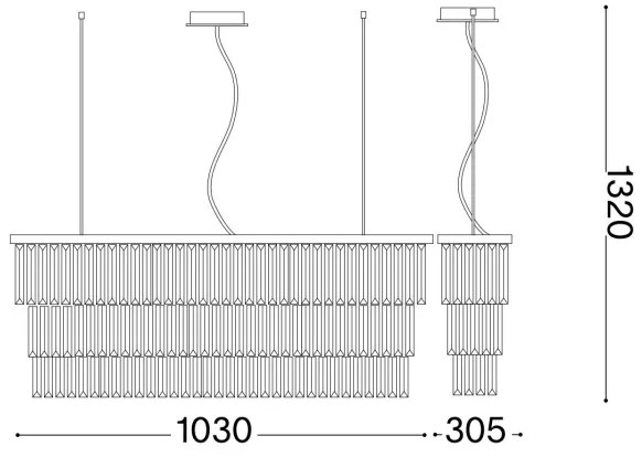 Ideal Lux - Kristály csillár zsinóron MARTINEZ 8xE14/40W/230V