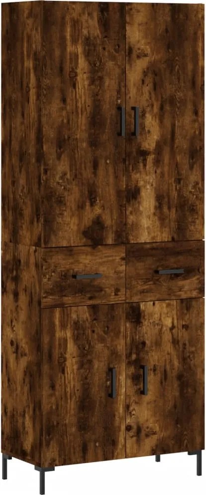 vidaXL füstös tölgy színű szerelt fa magasszekrény 69,5 x 34 x 180 cm